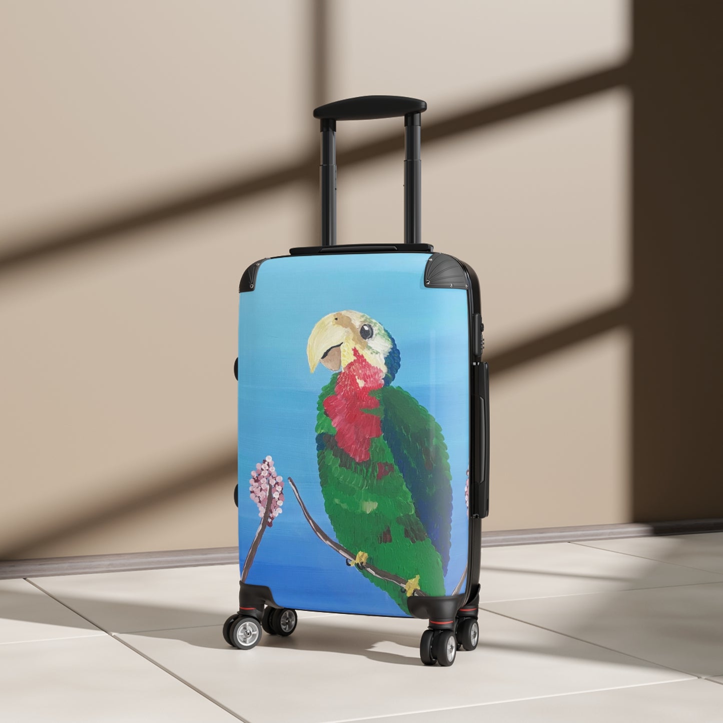 'Abaco Parrot' Handprinted Colorful Suitcase