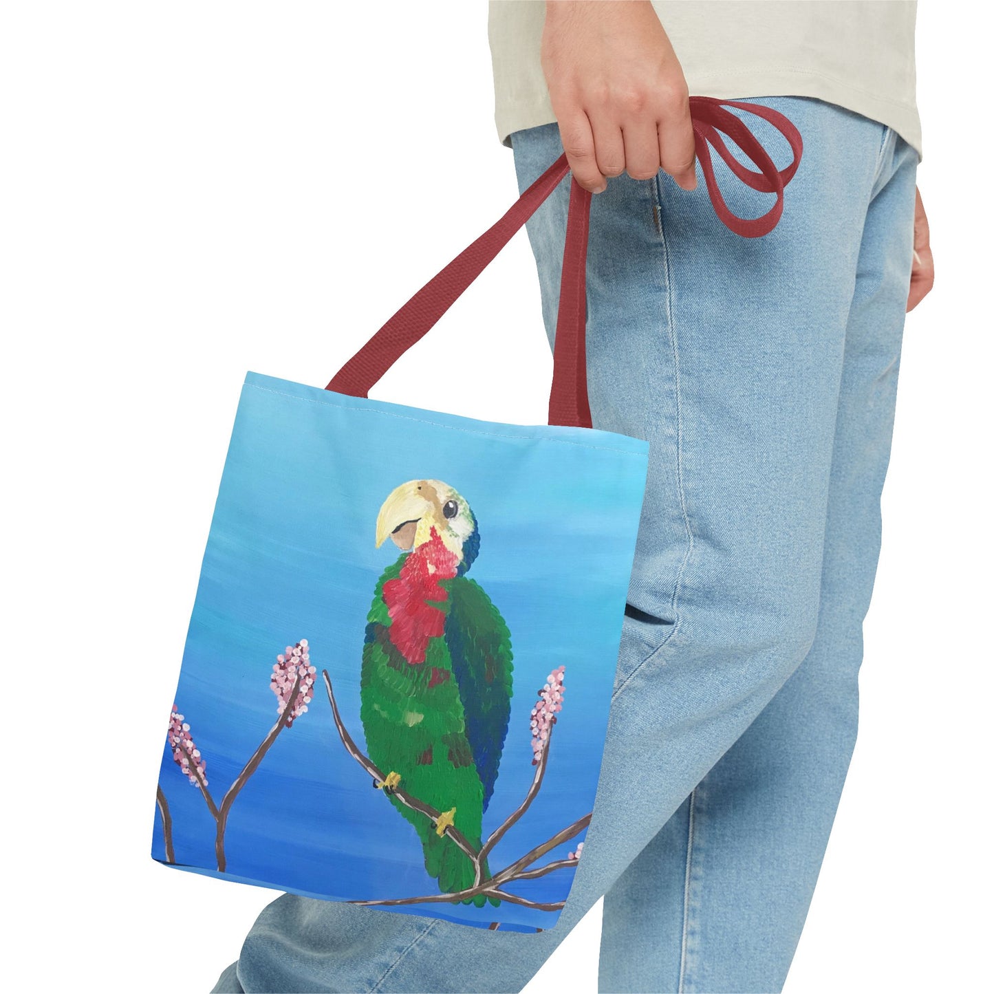 'Abaco Parrot' Hand Painted Tote Bag