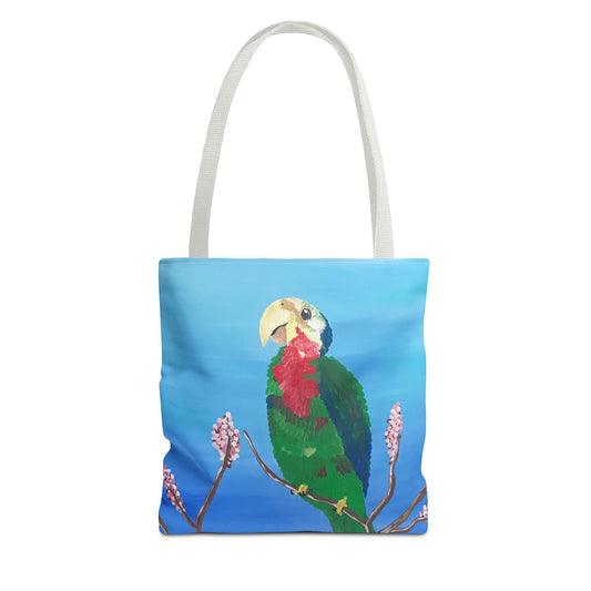 'Abaco Parrot' Hand Painted Tote Bag