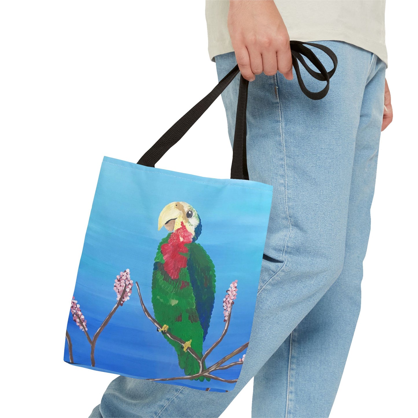 'Abaco Parrot' Hand Painted Tote Bag