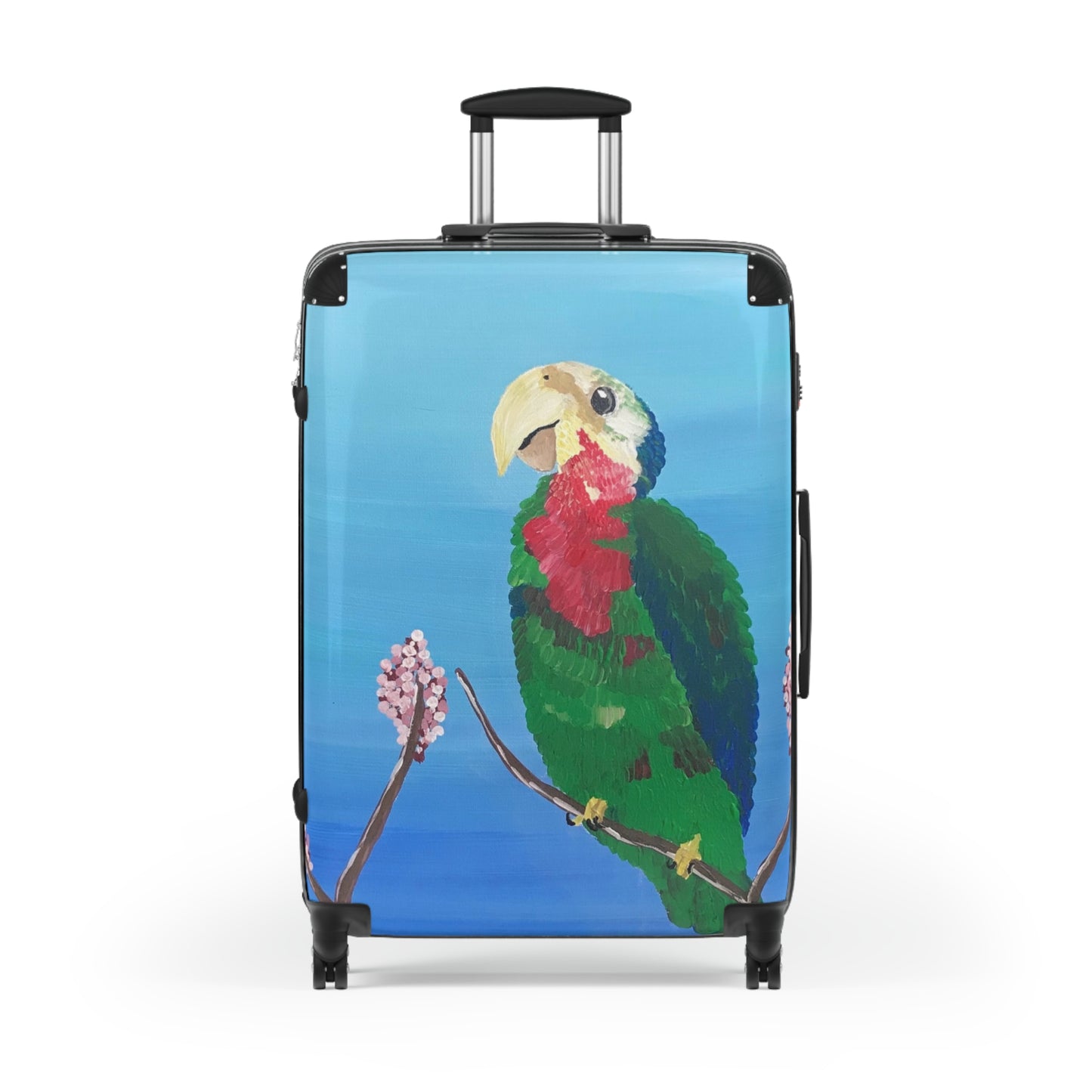 'Abaco Parrot' Handprinted Colorful Suitcase