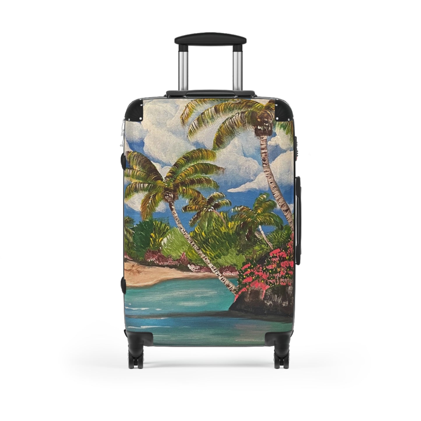 'Blooming Paradise' Handprinted Colorful Suitcase