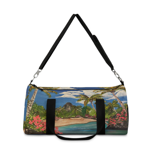 'Blooming Paradise' Hand Painted Duffel Bag