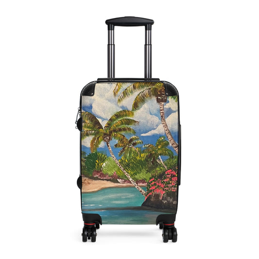 'Blooming Paradise' Handprinted Colorful Suitcase