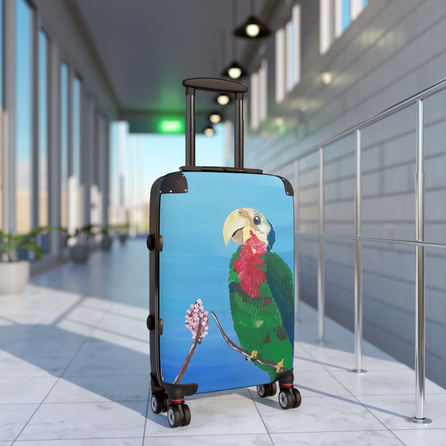 'Abaco Parrot' Handprinted Colorful Suitcase