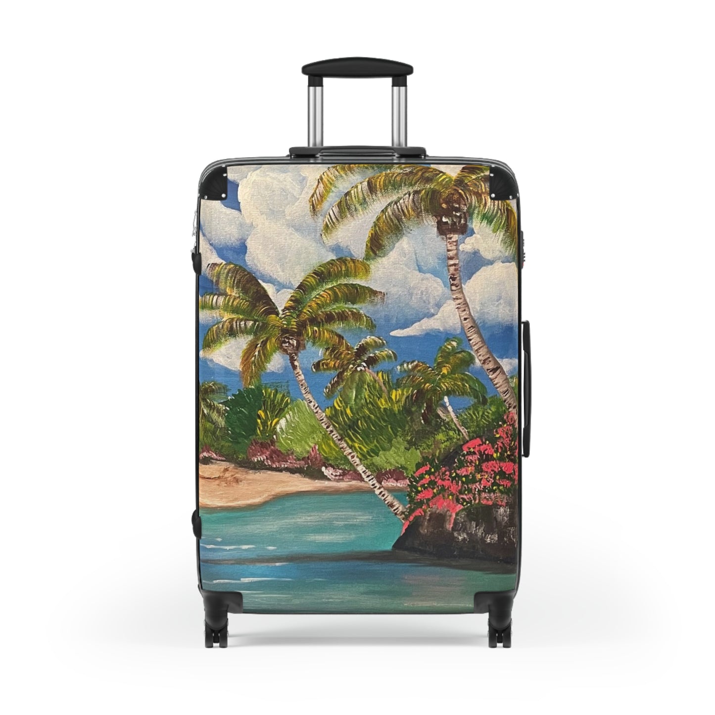 'Blooming Paradise' Handprinted Colorful Suitcase